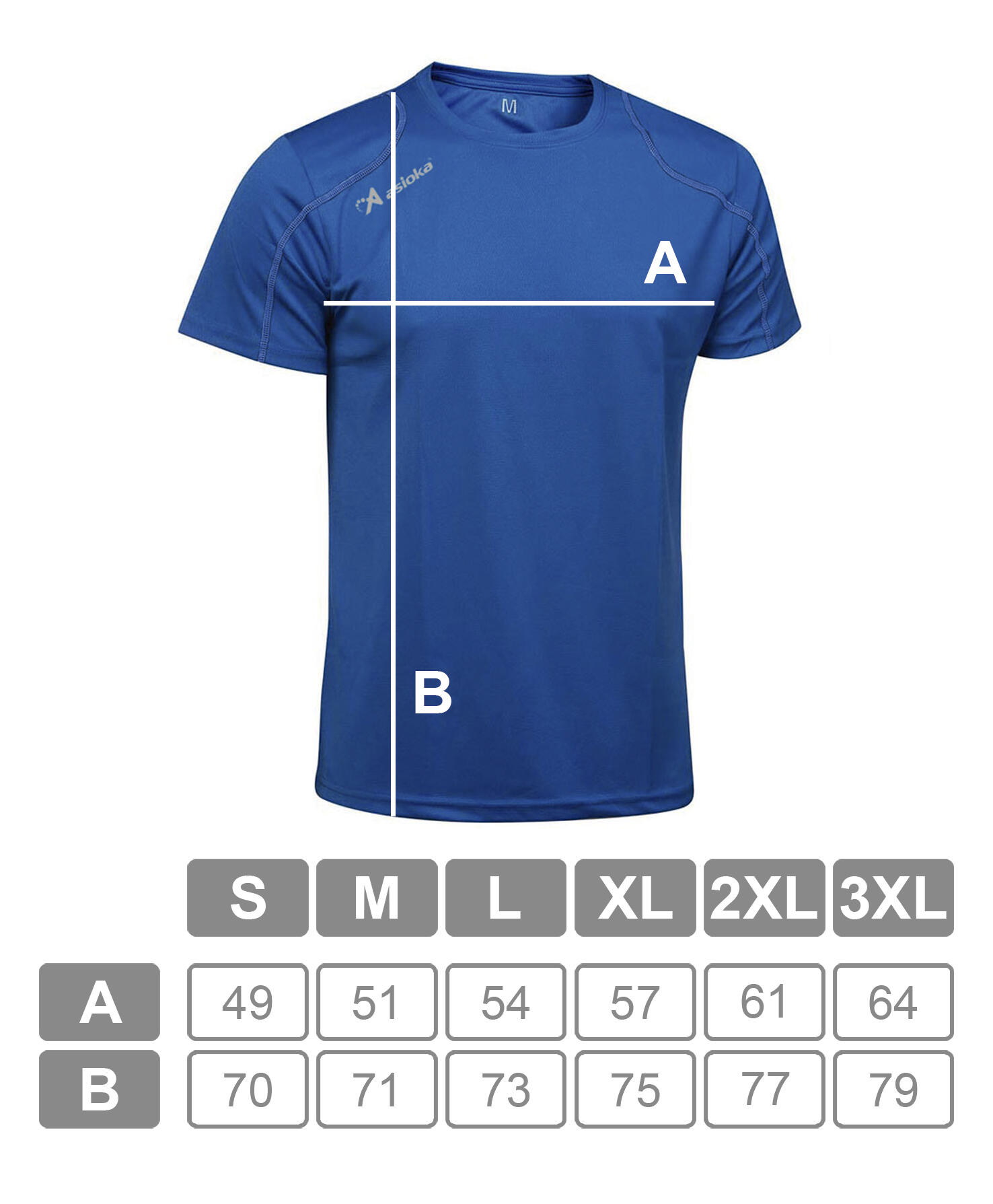 Camiseta Running Manga Corta Hombre Asioka Río Azul Royal Transpirable 5/7