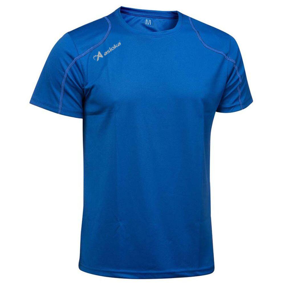 ASIOKA Camiseta Running Manga Corta para Niños Asioka Azul Royal Transpirable