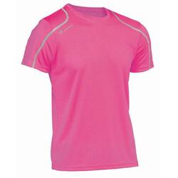 Camiseta Running Manga Corta Hombre Asioka Río Fucsia Transpirable