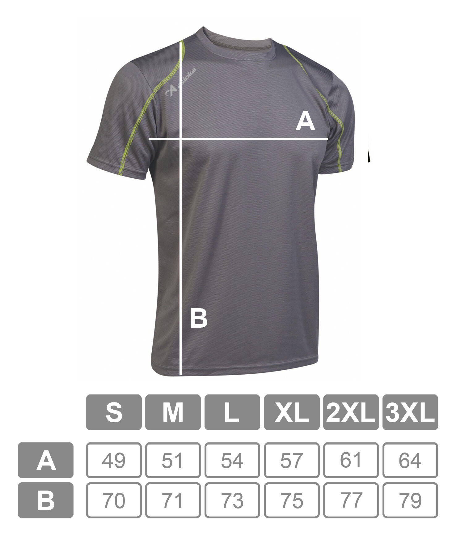 Camiseta Running Manga Corta Hombre Asioka Río Gris Transpirable 5/7