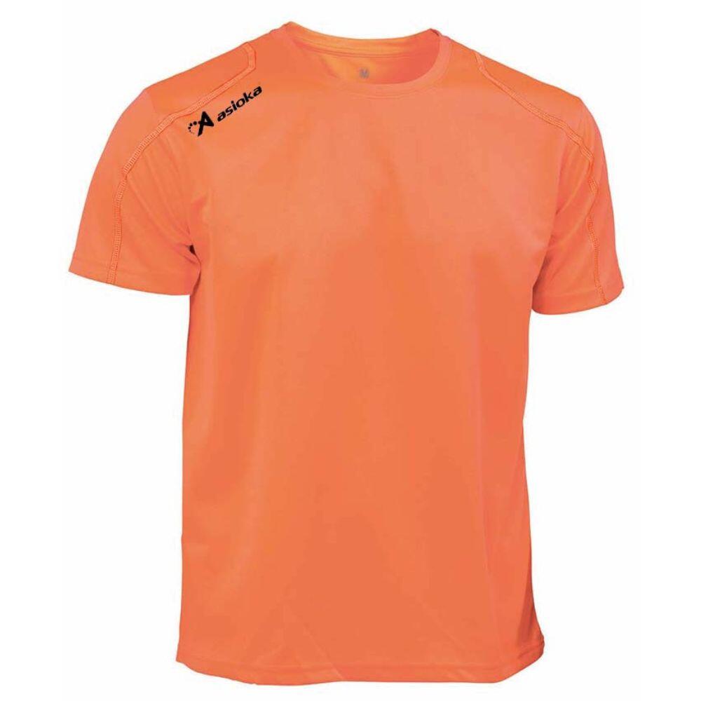 ASIOKA Camiseta Running Manga Corta para Niños Asioka Río Naranja Transpirable