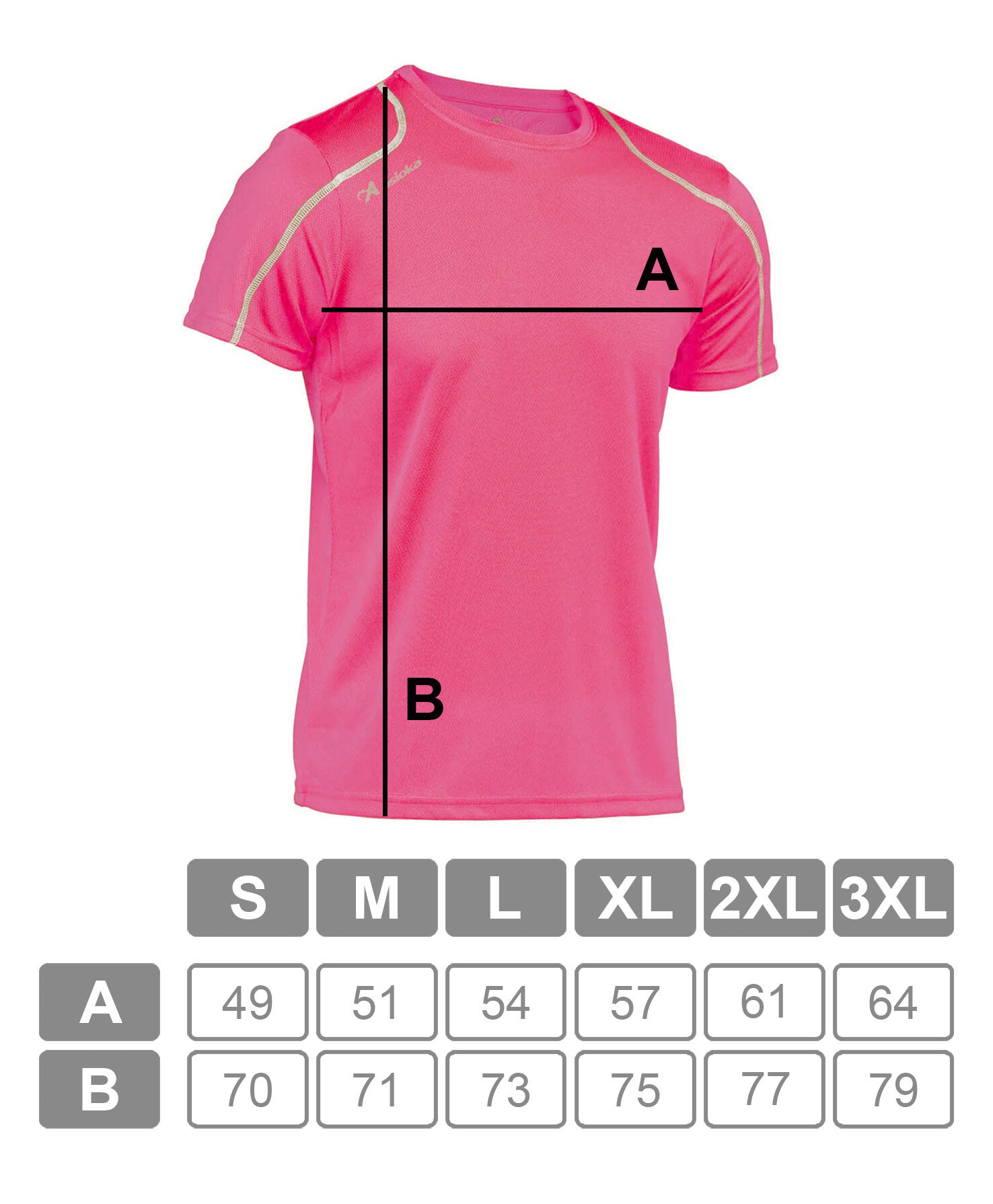 Camiseta Running Manga Corta Hombre Asioka Río Fucsia Transpirable 4/6