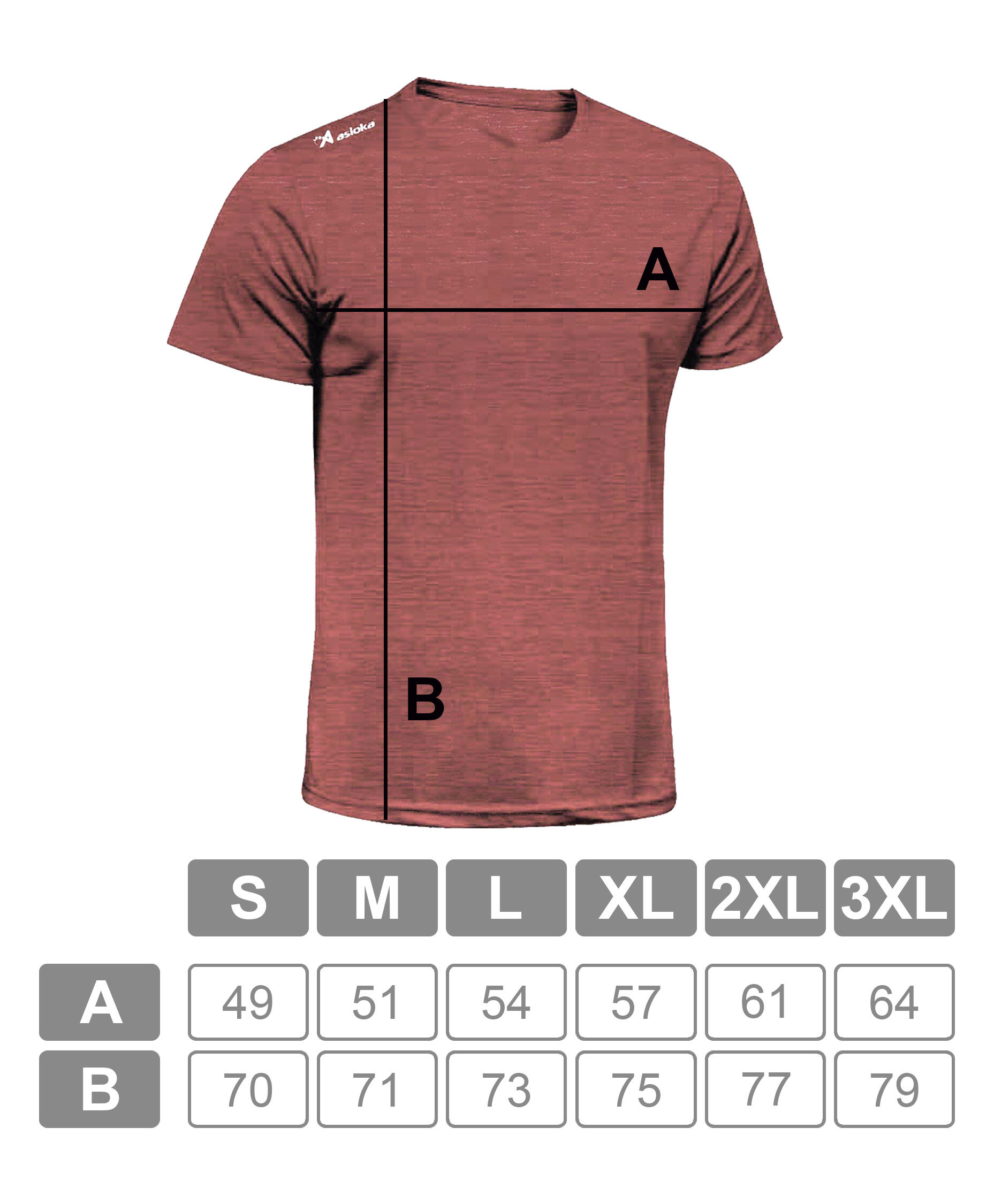 Camiseta Running Manga Corta Hombre Asioka Río Jaspe Salmón Transpirable 6/6