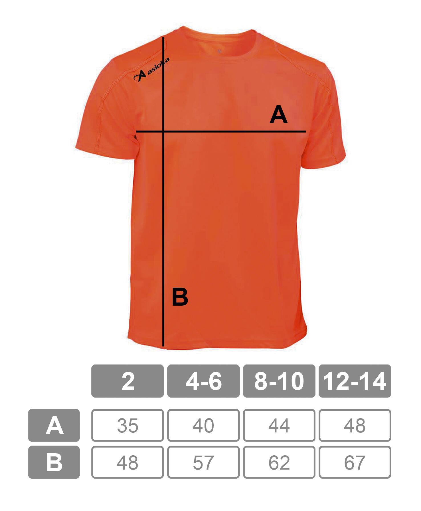 Camiseta Running Manga Corta para Niños Asioka Río Naranja Transpirable 5/7