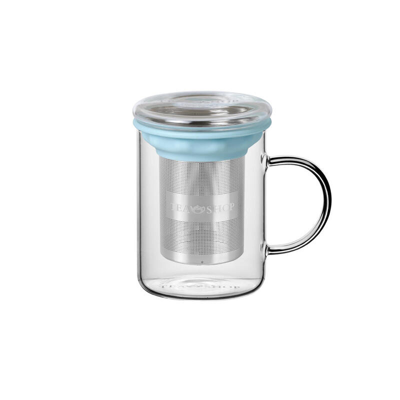 Tea Shop Taza de Té con filtro y tapa All in One Mug Sky Taza de cristal