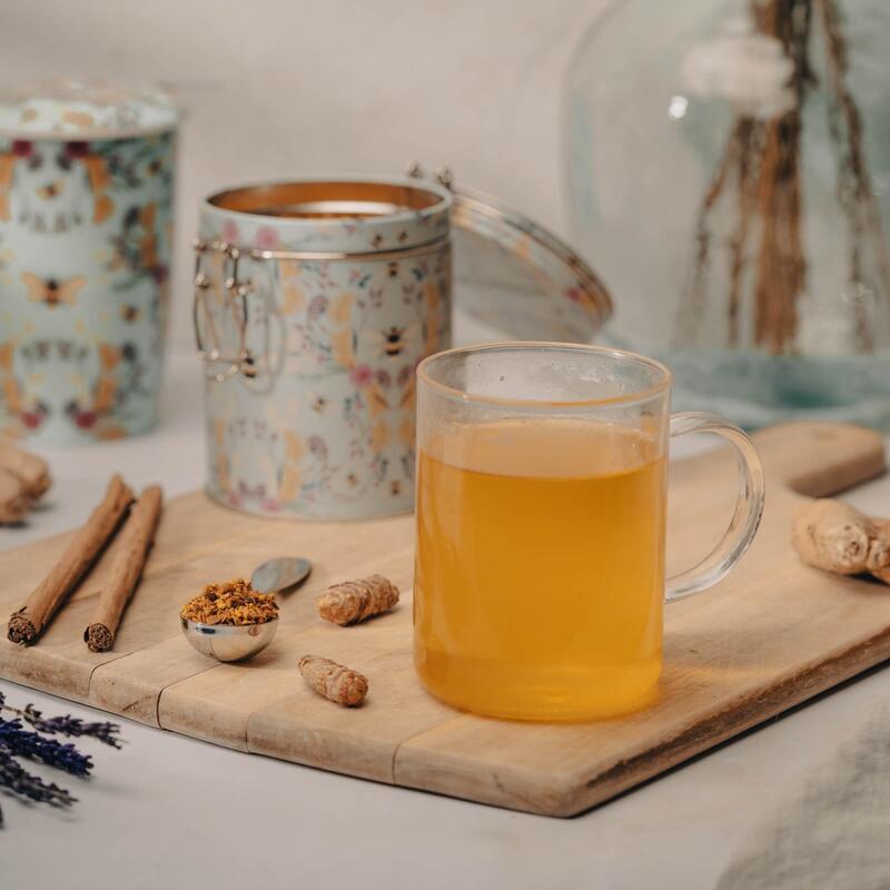 Tea Shop Taza de Té con filtro y tapa All in One Mug Mallow Taza de cristal