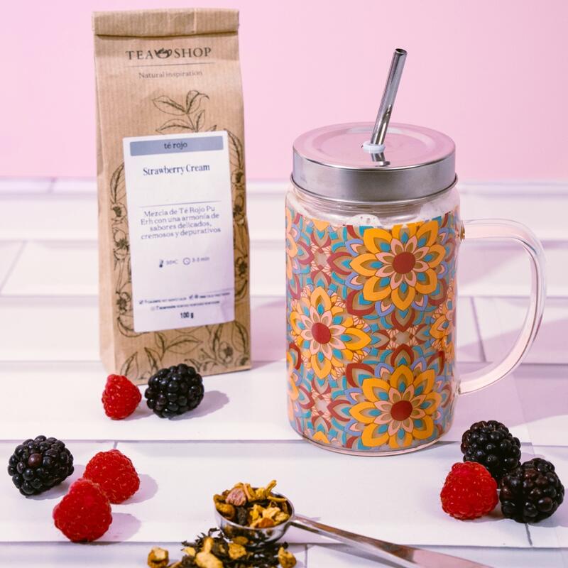 Tea Shop Té rojo (Pu Erh) Strawberry Cream 500g con Manzana y Fresa