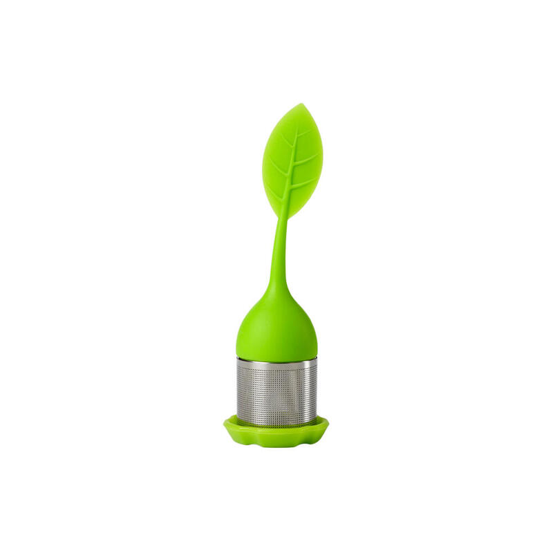 Tea Shop Green Leaf Infuser Infusor de acero inoxidable con forma