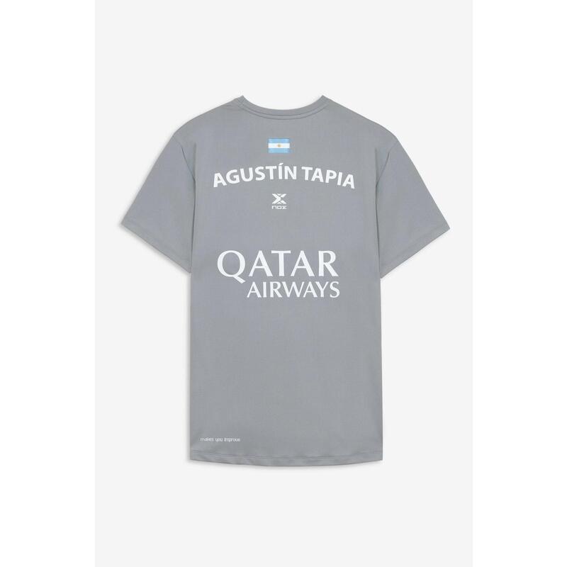 Camiseta de Pádel Oficial de Agustín Tapia 2023 - Gris