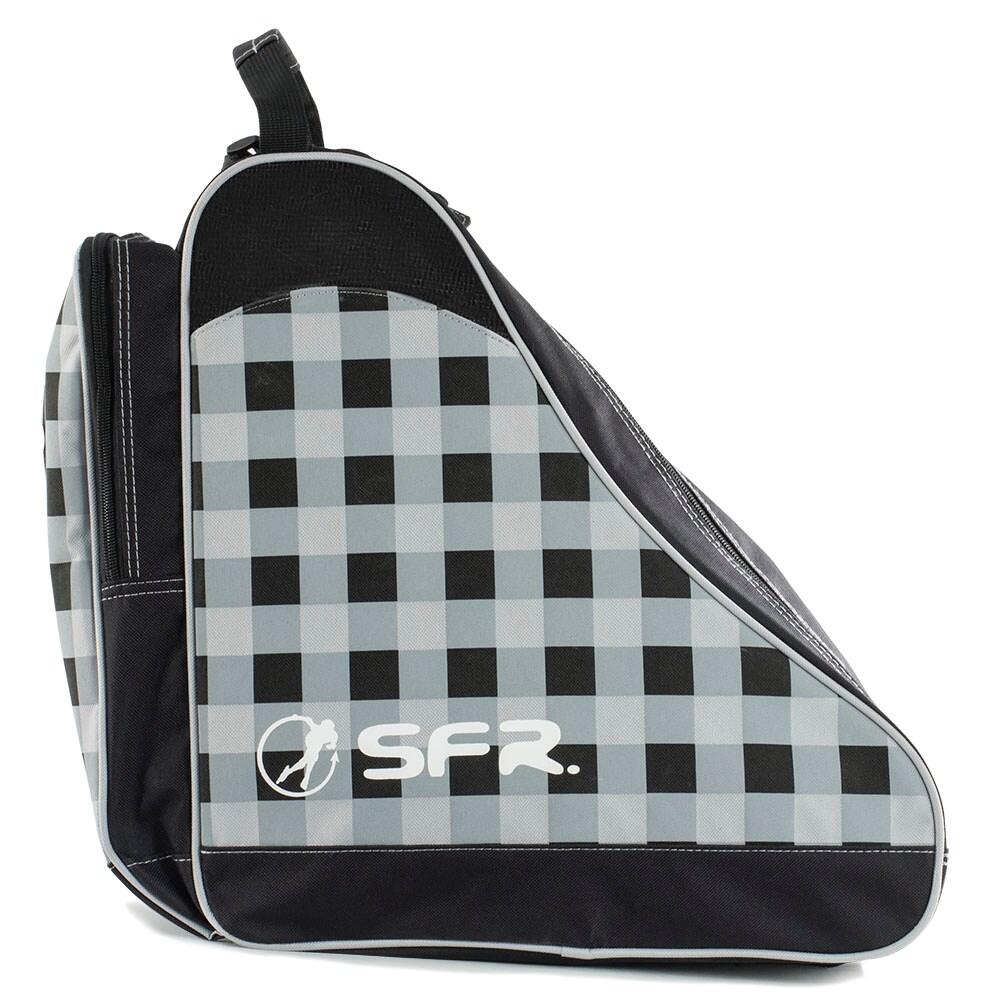 Designer Ice/Roller Skate Carry Bag - Black Chequered 2/3