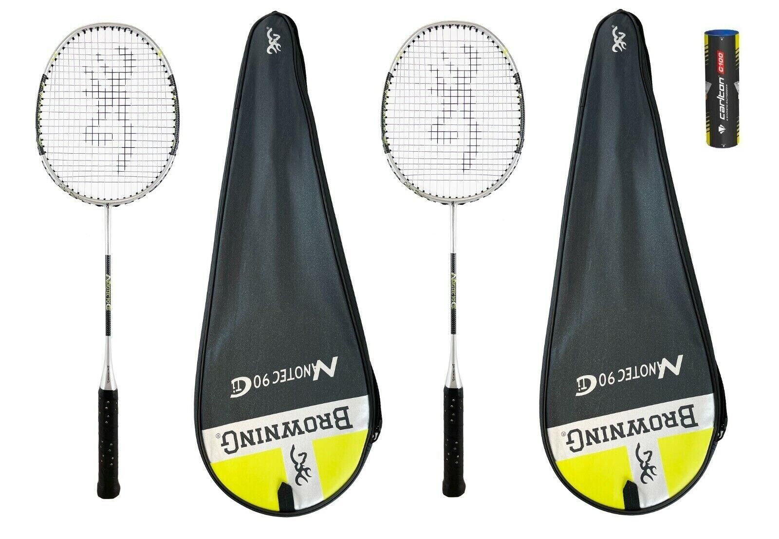 BROWNING Browning Nanotec CTi 90 Badminton Rackets, Twin Set, Covers & Shuttles