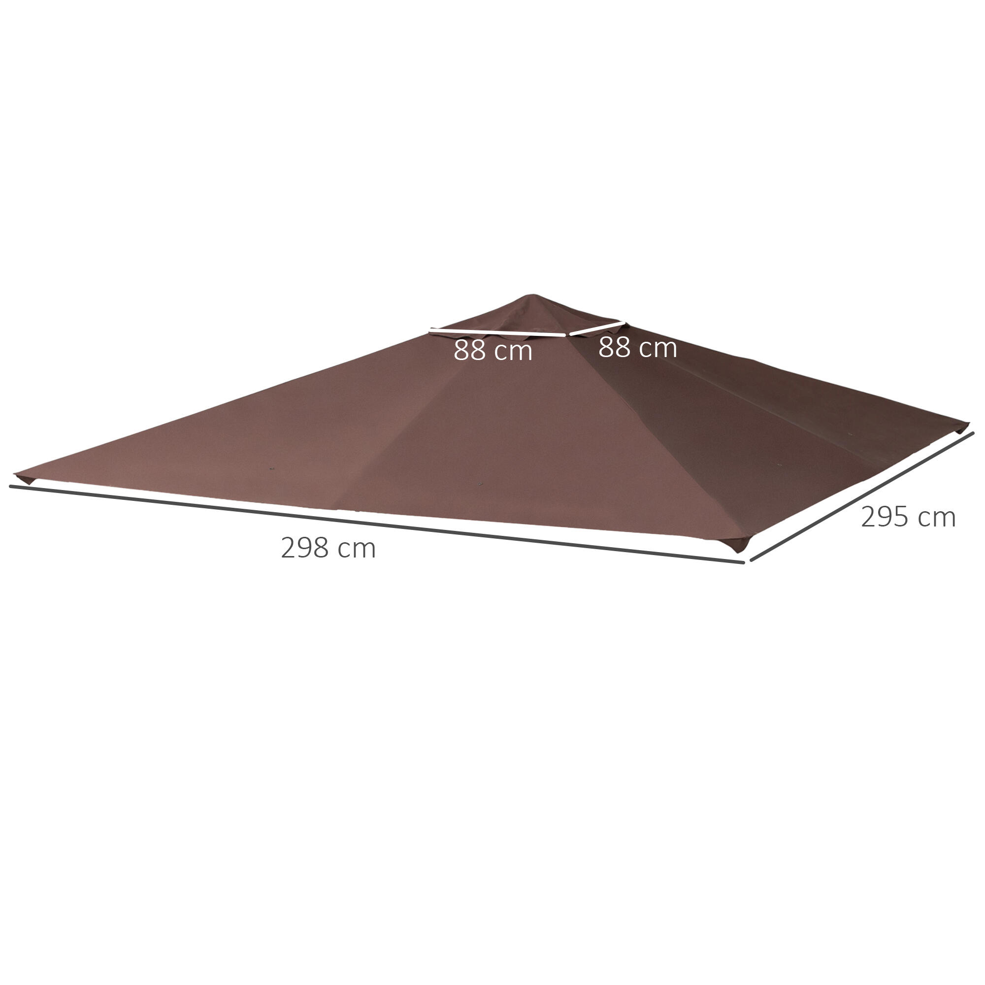Toldo de campismo -  300x300 cm Café Outsunny 3/7