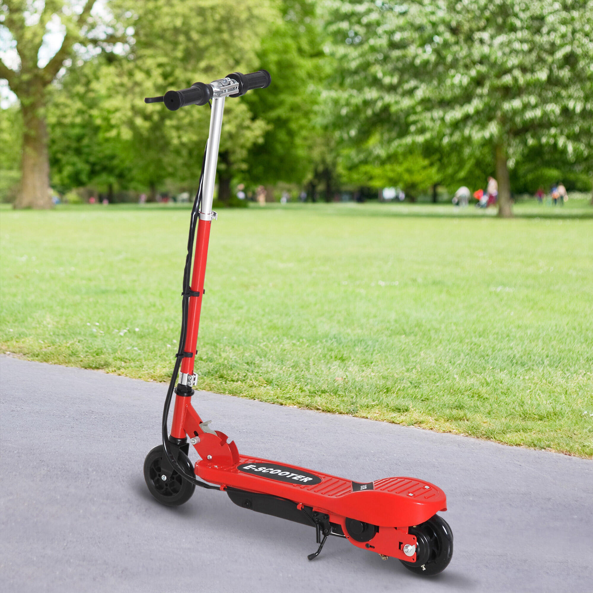 Patinete Eléctrico para Niños HOMCOM 74x36x91 cm Rojo 2/7