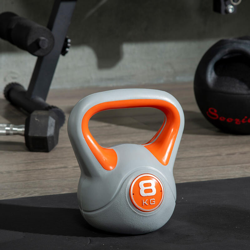 Kettlebell SPORTNOW 20x14x24cm Laranja