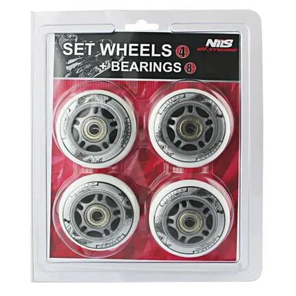 Zestaw kółka PU 64X24 82A (4 Szt.) + łożyska ABEC-7 (8 Szt.) Nils Extreme