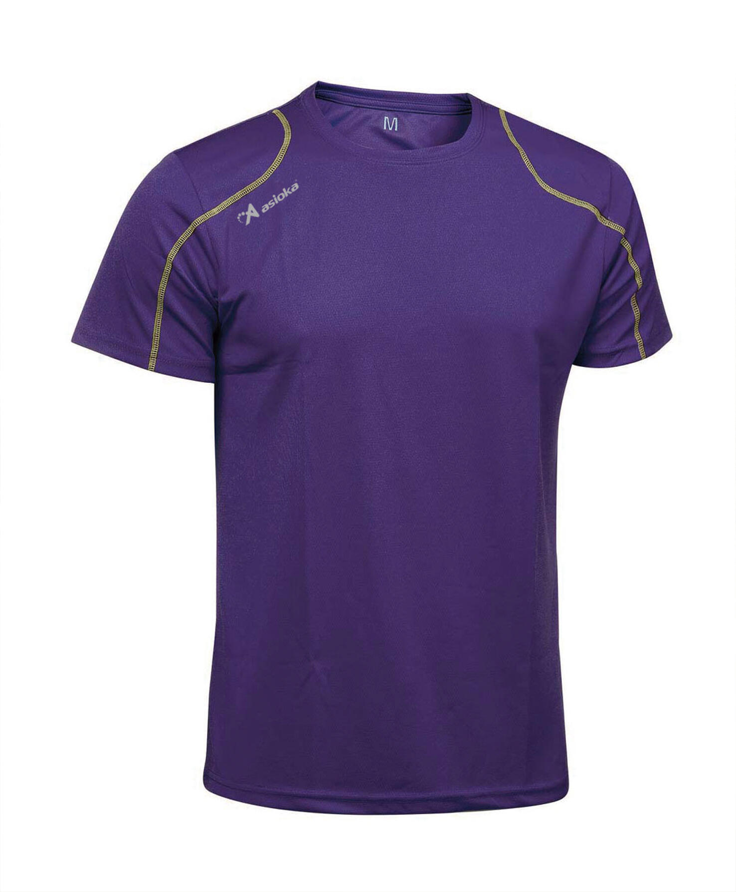 ASIOKA Camiseta Running Manga Corta Hombre Asioka Río Morado Transpirable