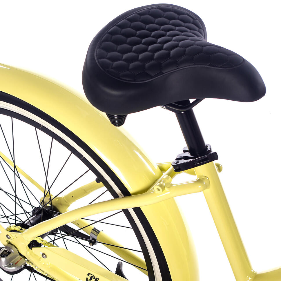 Rower miejski damski Plumbike La Donna Lemon Pepper 3B z hamulcem v-brake