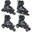 Patines Ajustables 4en1 Profession Negro/Azul