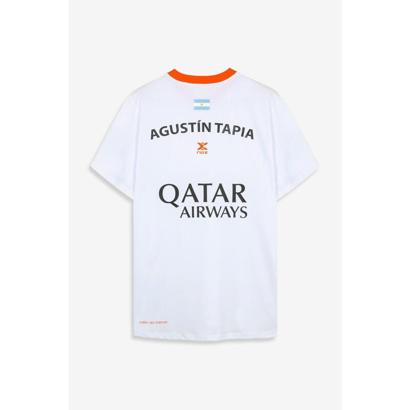 Camiseta de Pádel Oficial de Agustín Tapia 2023 - Blanco