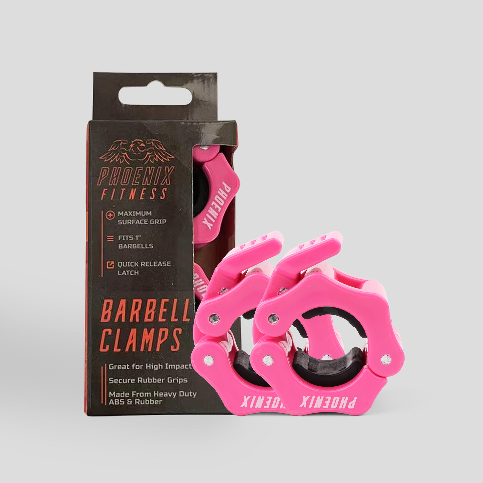 PHOENIX FITNESS 1-inch Barbell Clamps - Pink