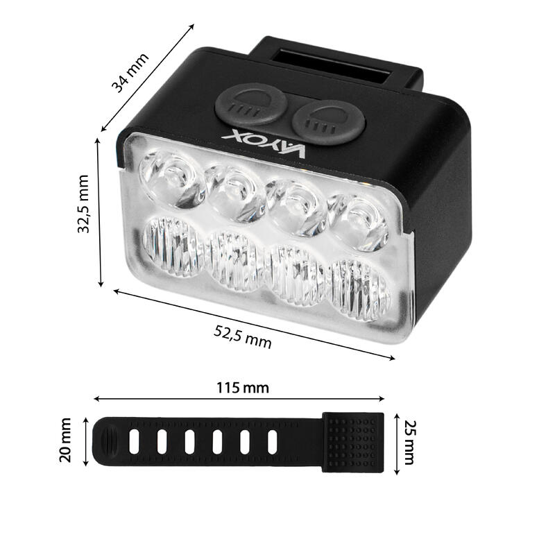 Lampka rowerowa przednia Vayox VA0151 900lm akumulatorowa USB-C