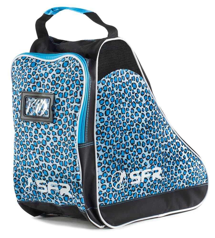 Designer Ice/Roller Skate Carry Bag - Blue Leopard 3/3