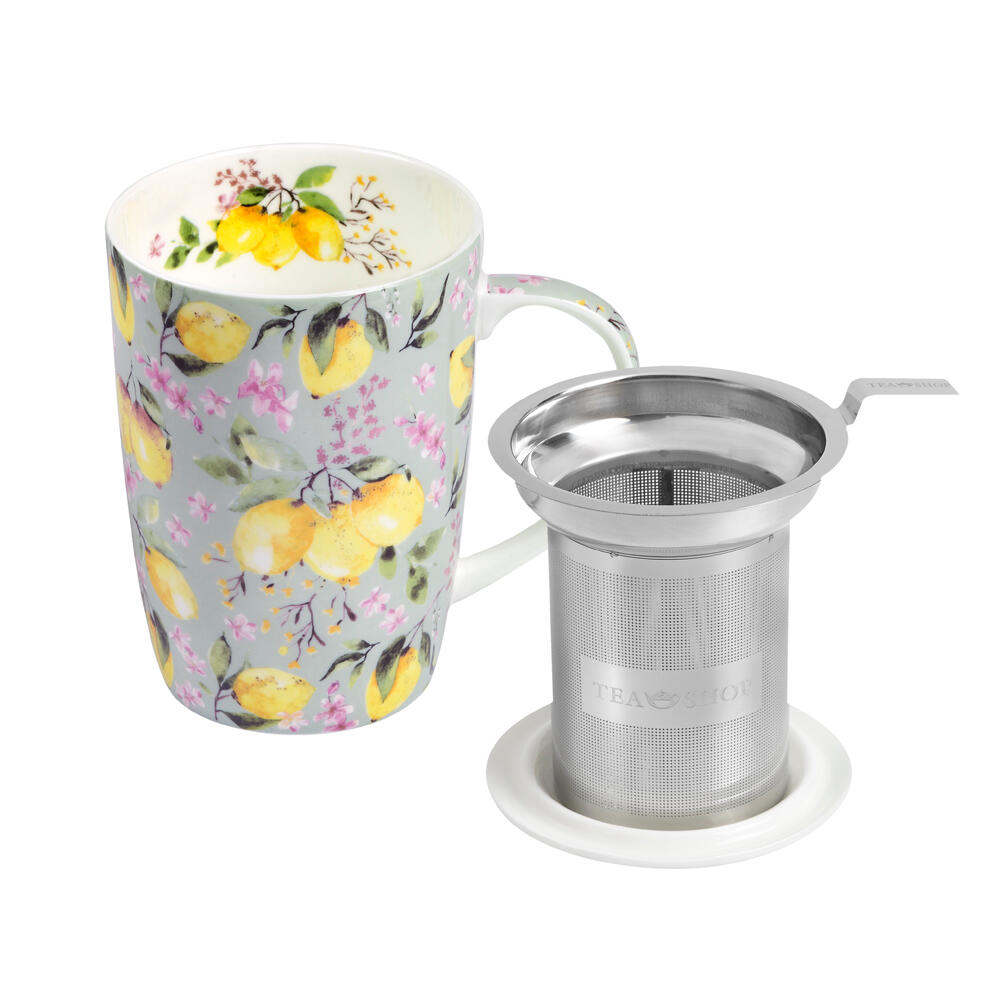 Tazza Da Thè Mandala Orientale Con Infusore Inox - Mug In Porcellana Da 400 Ml, Ideale Regalo - Foto 9