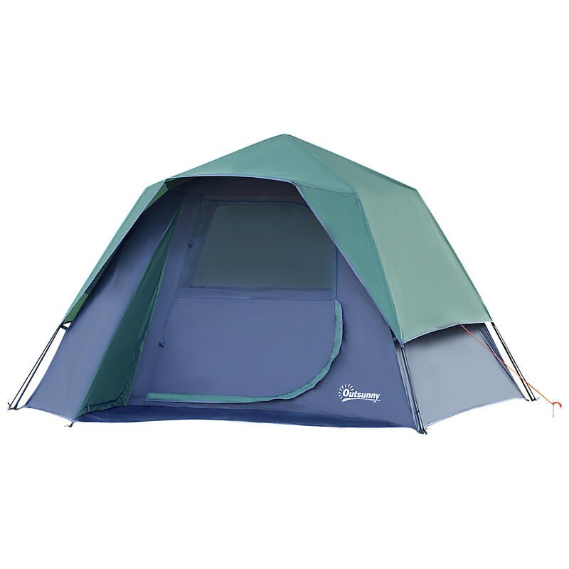 Tenda Campismo 250x194x160 cm Verde Outsunny