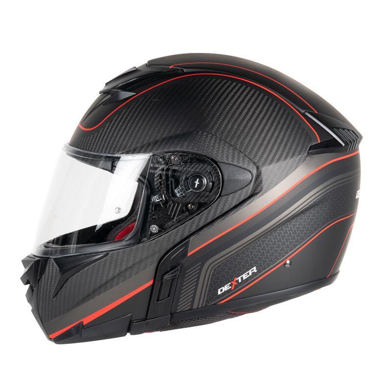 Casque ADRON CARBON DECAL MATT 22.06 Adulte Carbon Noir/Rouge Matt Dexter