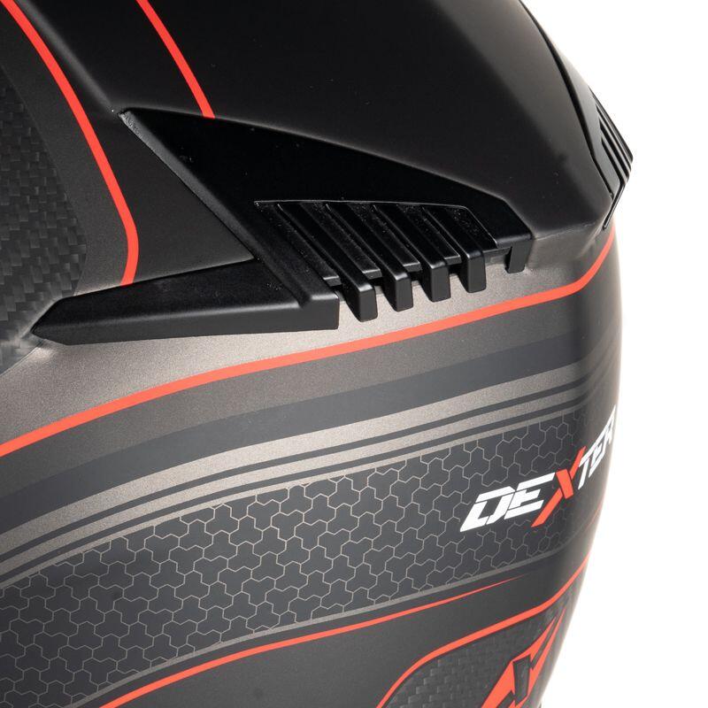 Casque modulable ADRON CARBON DECAL MATT 22.06 Carbon Black/Red Matt | ECE 22.06 3/5