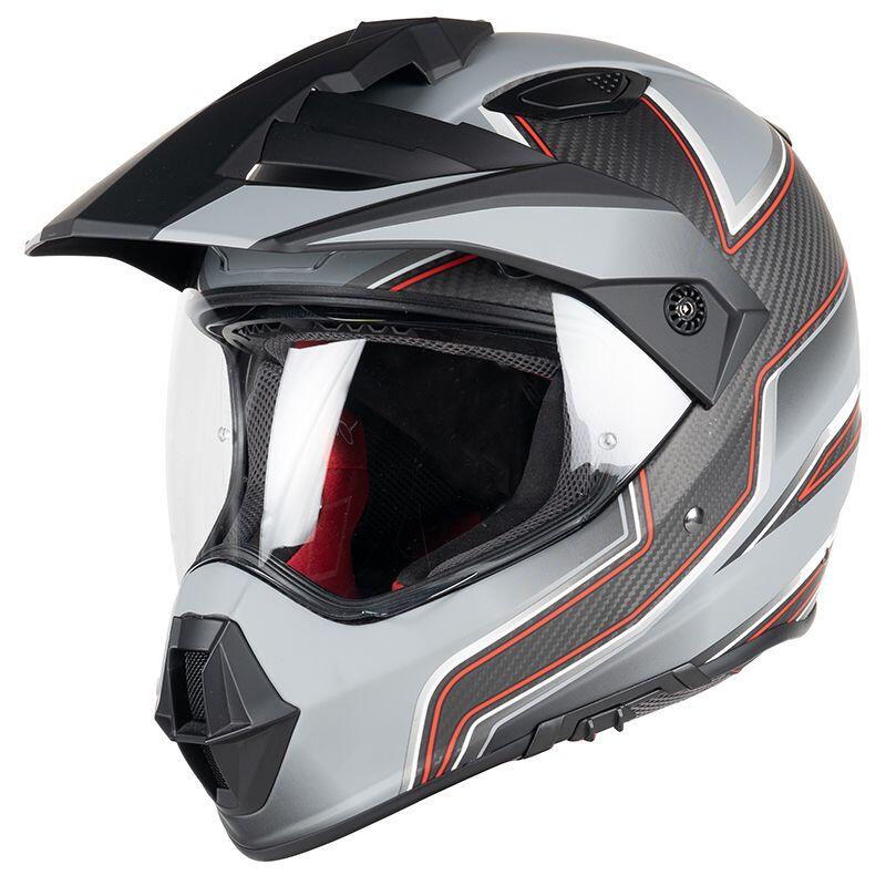 Casque LADAK CARBON MATT 22.06 Adulte Carbon Gris/Rouge Matt Dexter