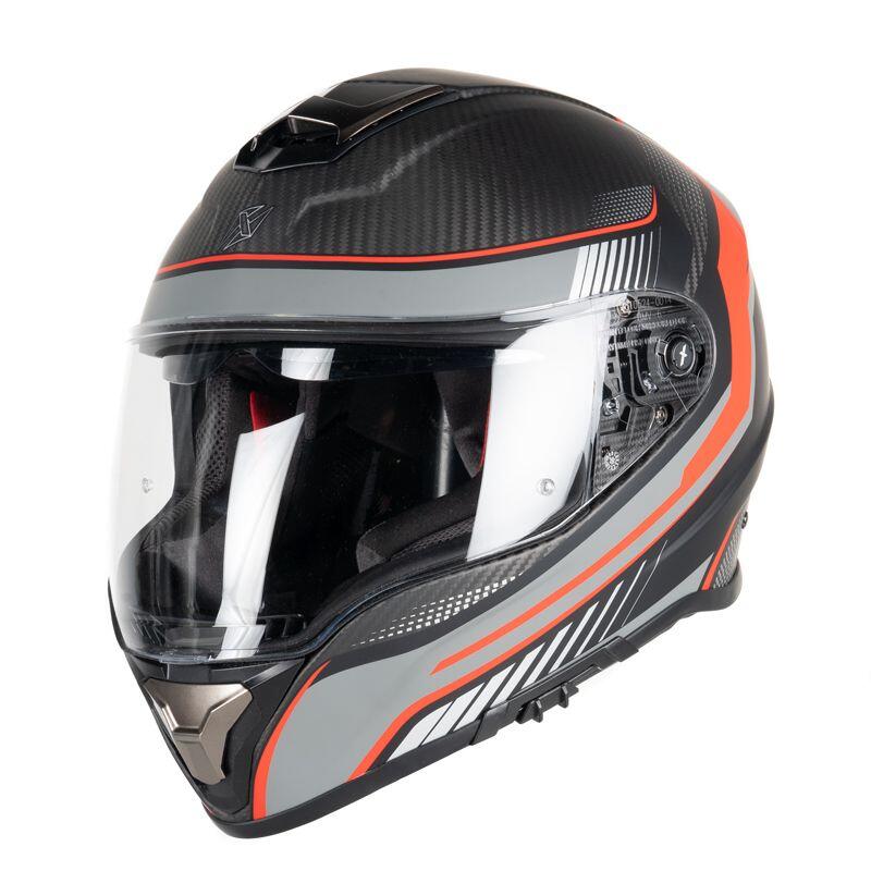 Casque CONTINENTAL CARBON DECAL MATT 22.06 Adulte Carbon Gris/Rouge Matt Dexter