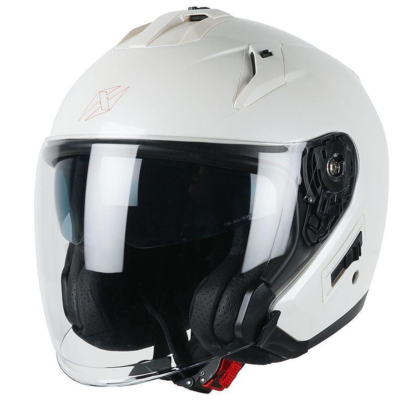 MOTOBLOUZ Casque JET SODDY White pour Scooter Vélo Trottinette 1/7