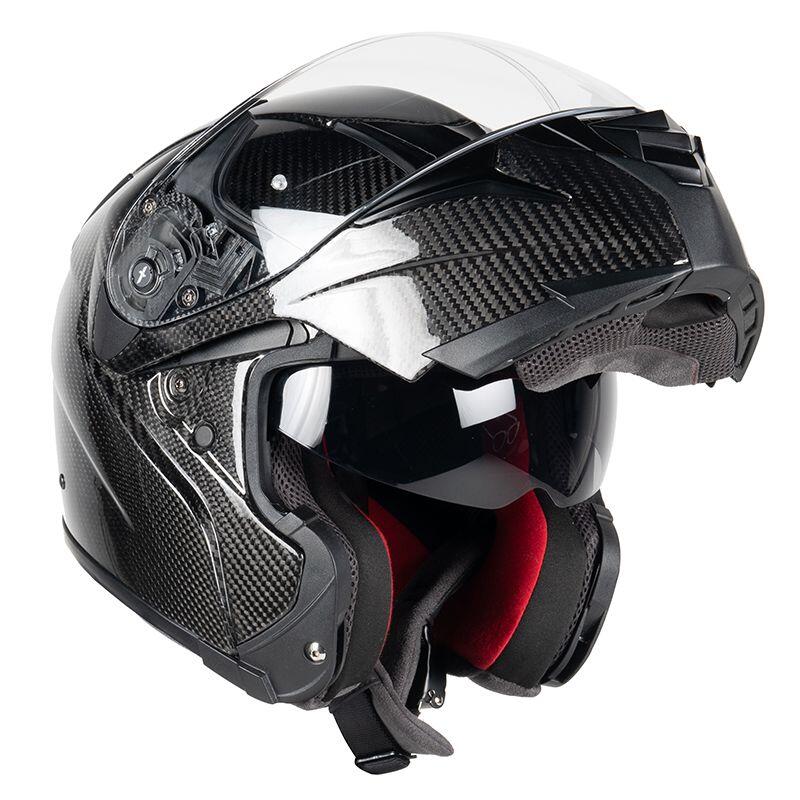 MOTOBLOUZ Casque Modulable ADRON CARBON EVO Black Glossy | ECE 22.06 2/7