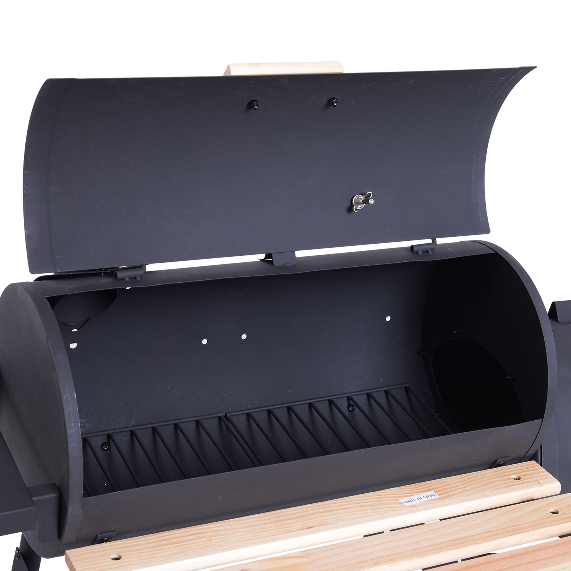 Barbacoa de Carbón Outsunny 124x53x104 cm Negro 5/7