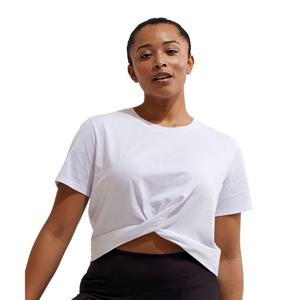 Kurzes Top Gedreht für Damen Weiß 2/2