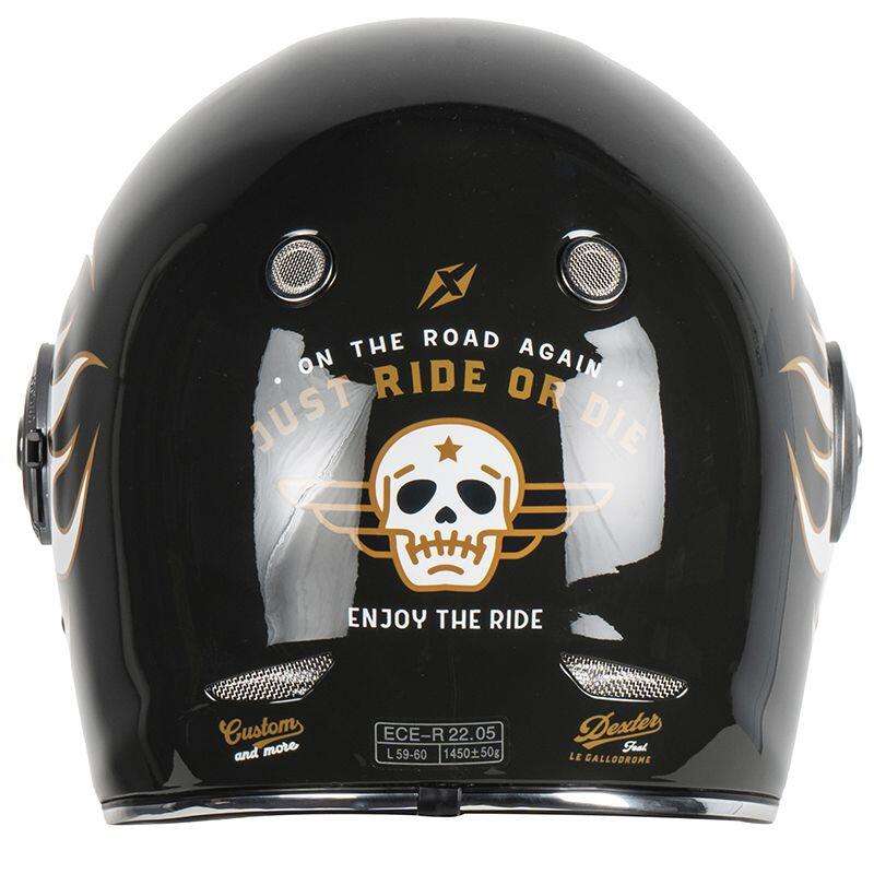 Casque TANNEN JUST RIDE OR DIE Adulte Noir/Blanc Dexter