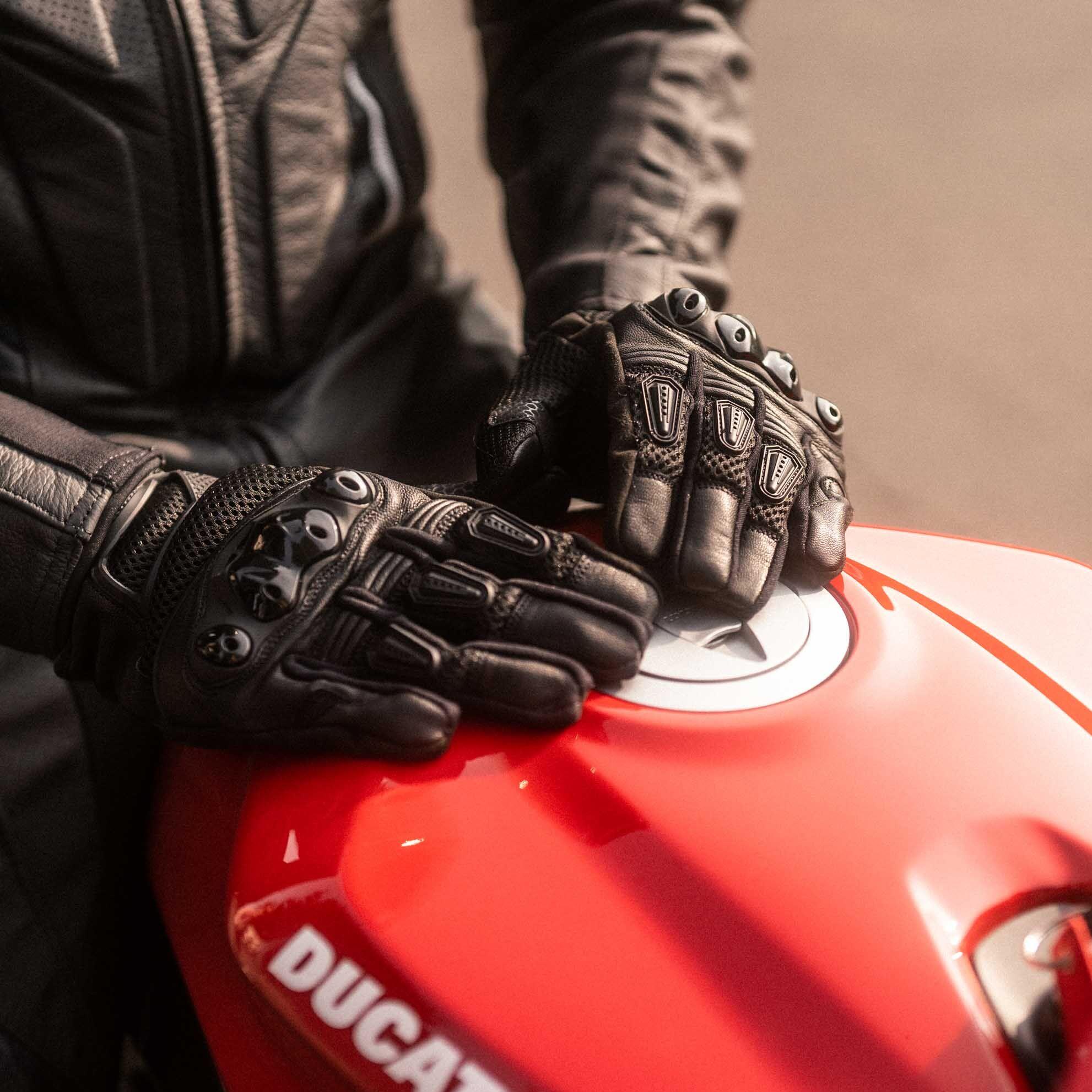 Gants Moto Homologués CE POKER MOTOBLOUZ 3/7