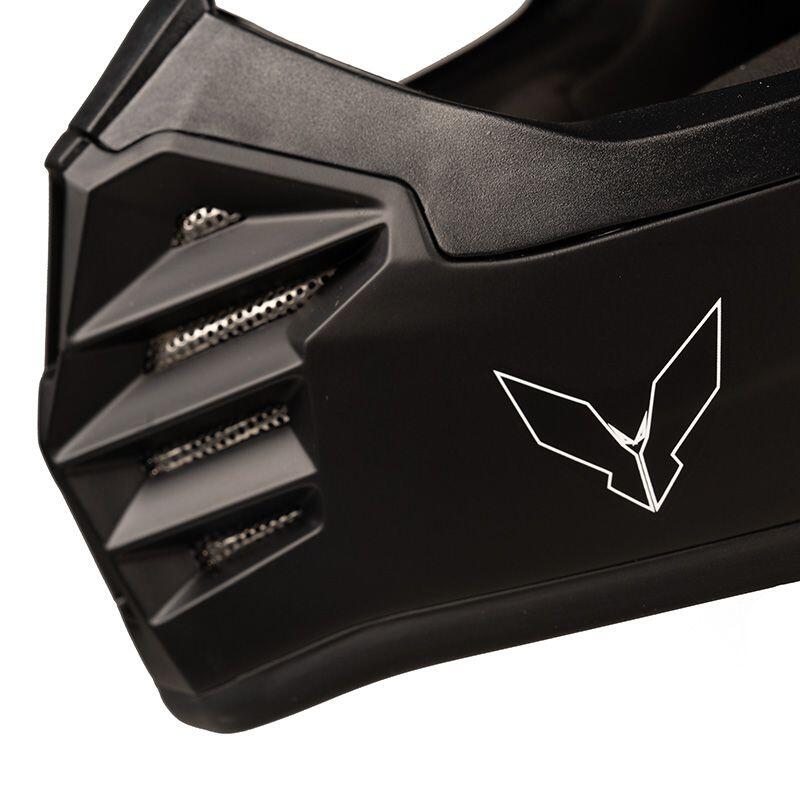 MOTOBLOUZ Casque Cross HAWK ENFANT Black Mat pour Scooter Vélo Trottinette 7/7