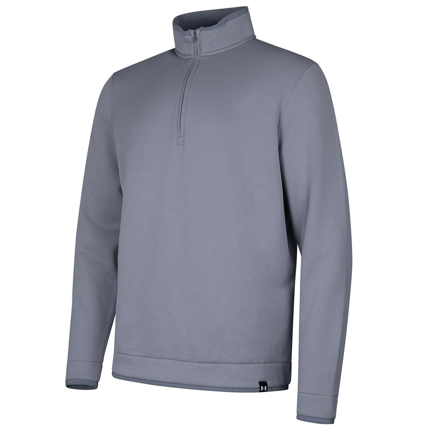 UNDER ARMOUR Mens Quarter Zip Fleece Top (Steel)