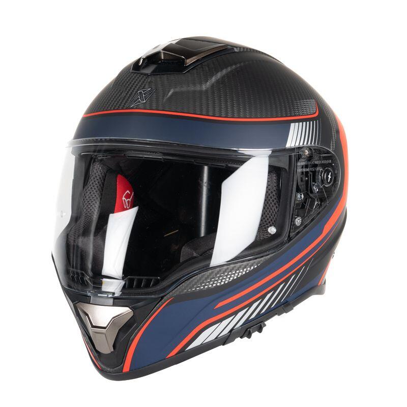 Casque CONTINENTAL CARBON DECAL MATT 22.06 Adulte Carbon Bleu/Rouge Matt Dexter