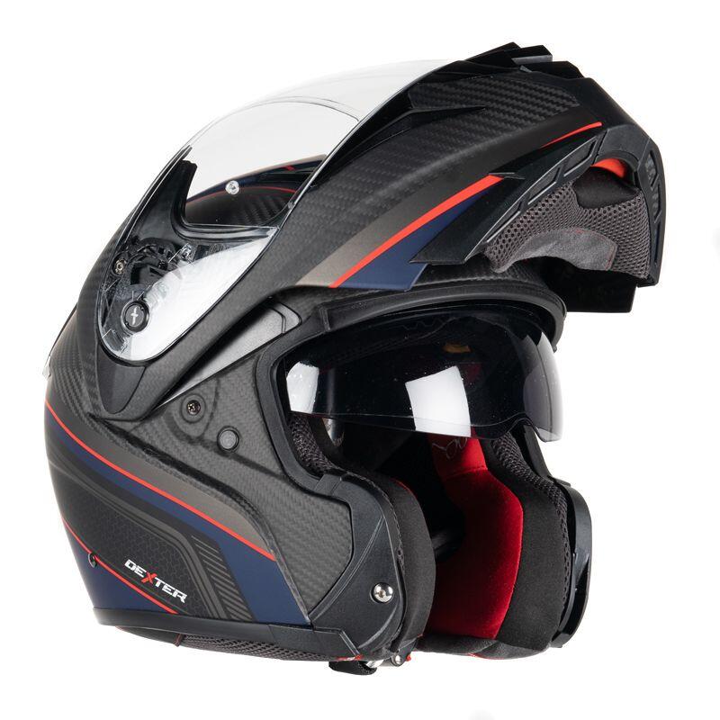 Casque ADRON CARBON DECAL MATT 22.06 Adulte Carbon Bleu/Rouge Matt Dexter