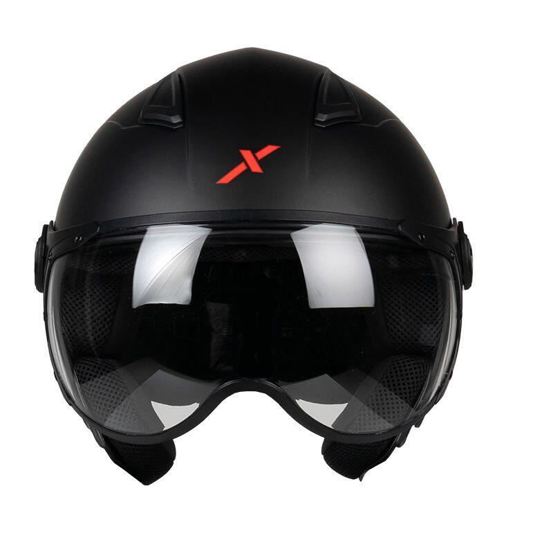 MOTOBLOUZ Casque JET HELIOS Black Mat pour Scooter Vélo Trottinette 3/7