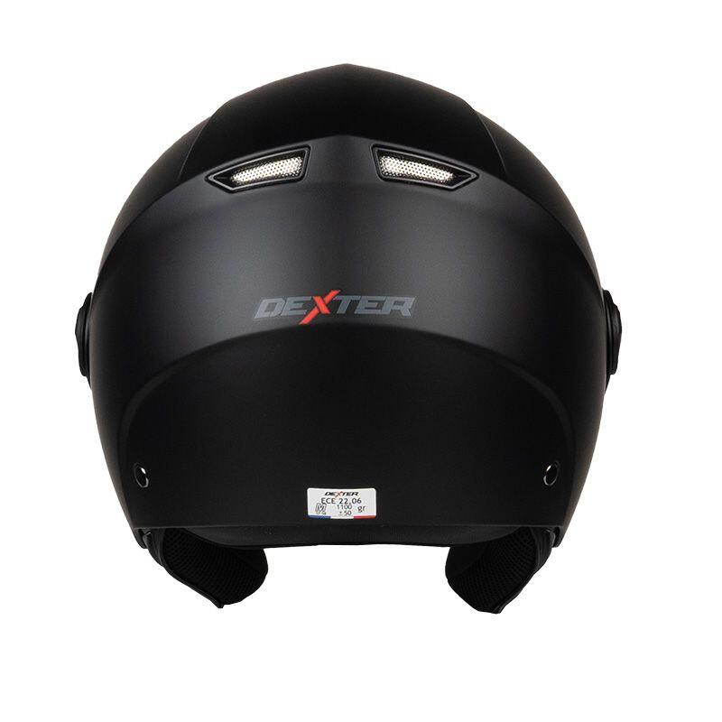 MOTOBLOUZ Casque JET HELIOS Black Mat pour Scooter Vélo Trottinette 4/7