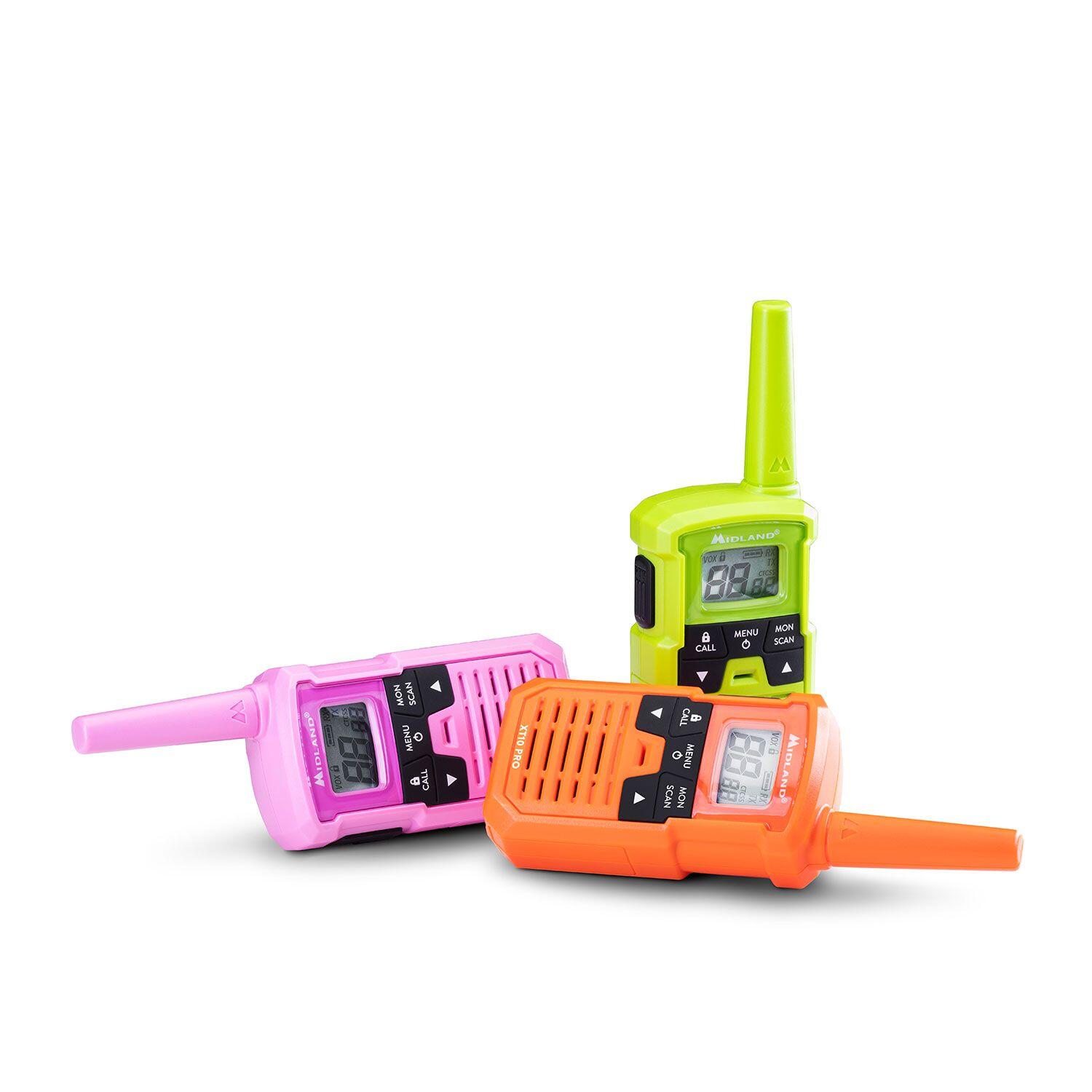 MIDLAND XT10 PRO Walkie Talkie PMR446 - Arancione/Fucsia/Verde 5/7