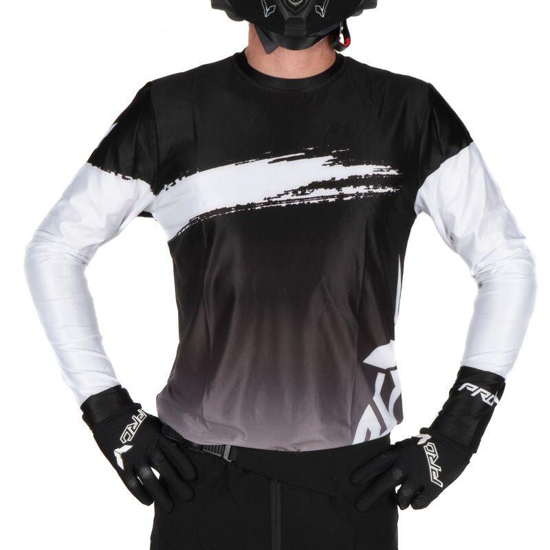 Maillot cross MARTIAN adulte Noir Blanc Prov