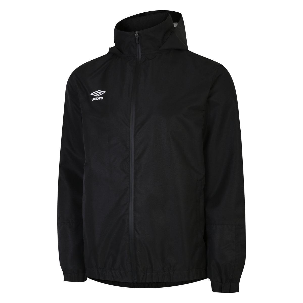 UMBRO Mens Total Training Waterproof Jacket (Black/White)