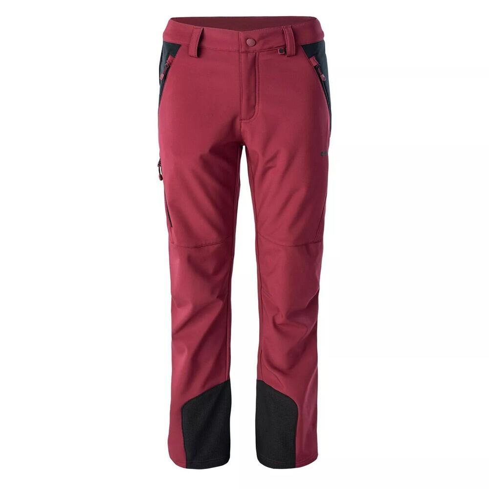 HI-TEC Dames Astoni Softshell wandelbroek (Rumba Rood/Anthraciet)