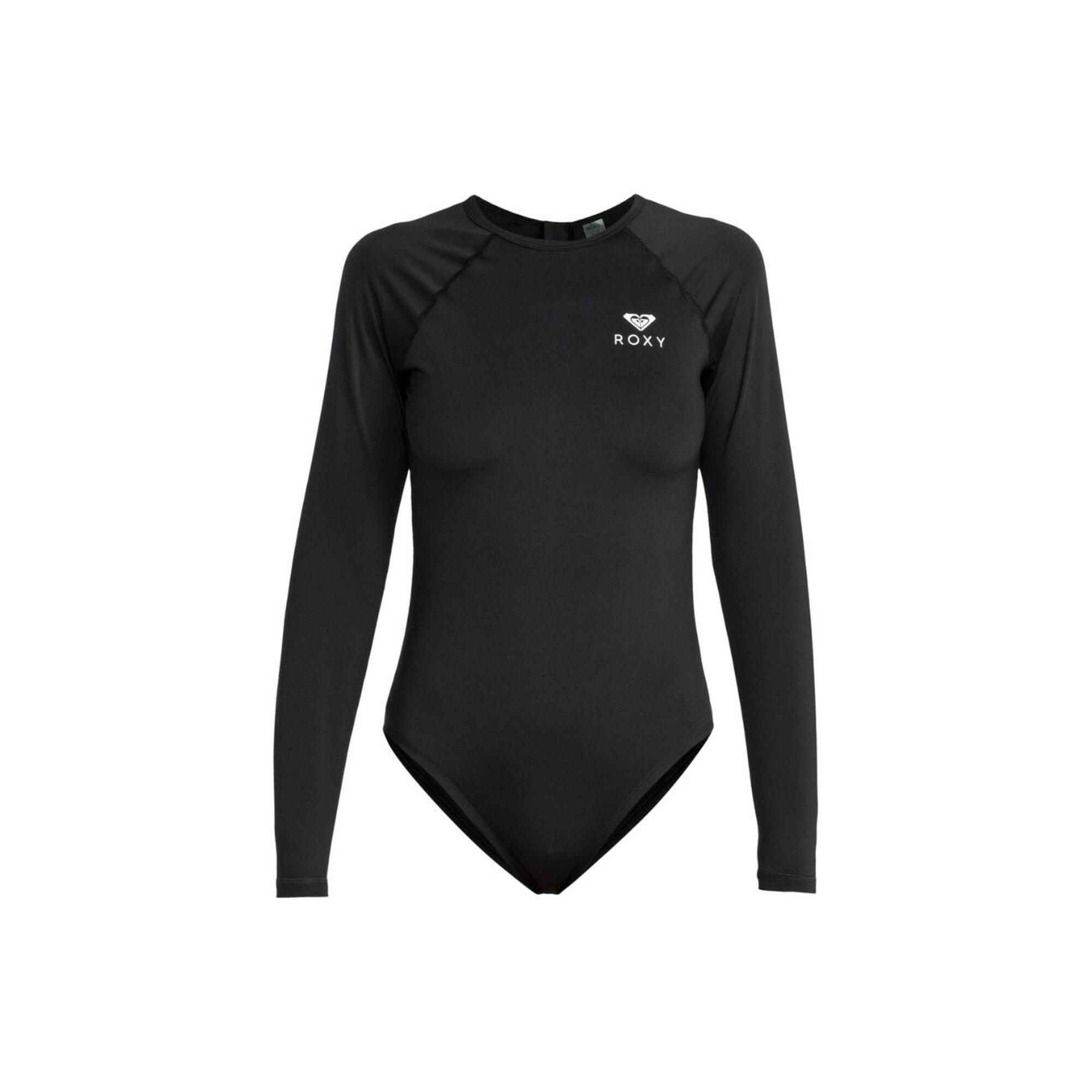 Maillot une pièce manches longues ESSENTIALS Noir Femme