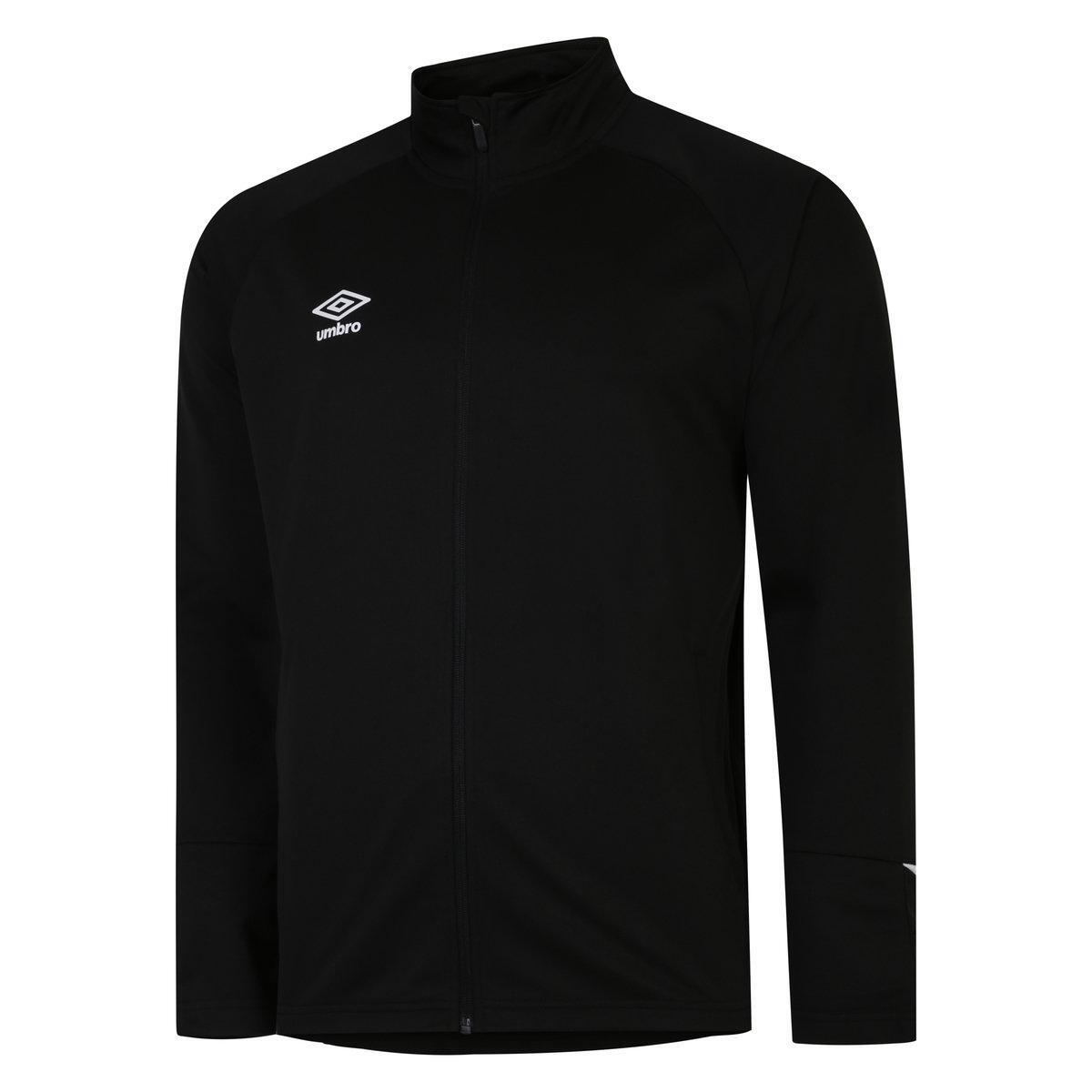 UMBRO Mens Total Training Knitted Track Jacket (Black/White)